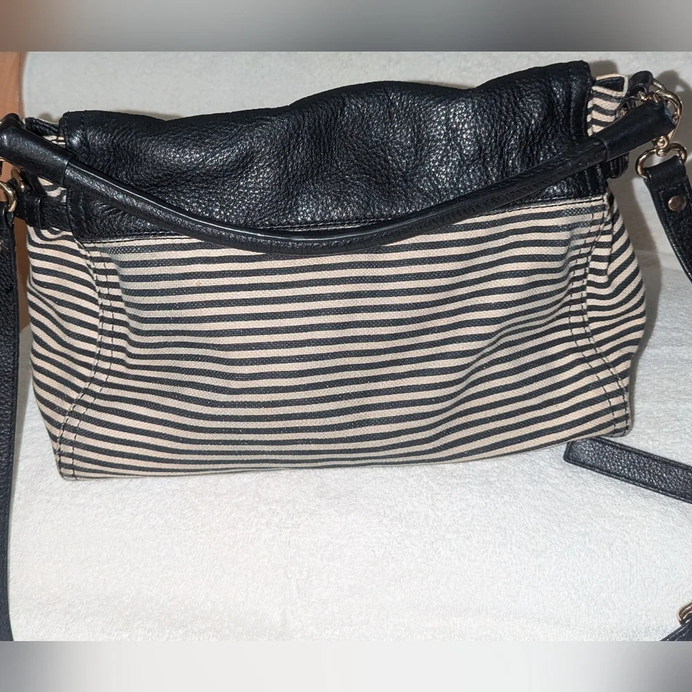 Kate Spade Cobble Hill New York Black and Tan  Shoulder Bag with Nautical Flair